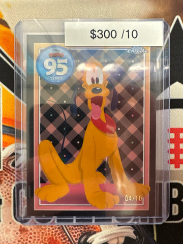 2025 Topps Chrome Disney Pluto 95 Year Anniversary Black Refractor /10
