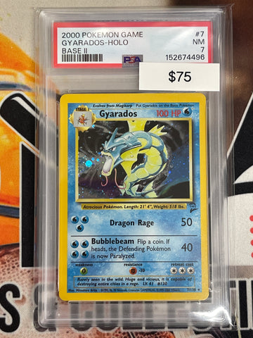 Pokémon Gyarados Holo Base Set 2 7/130 PSA 7