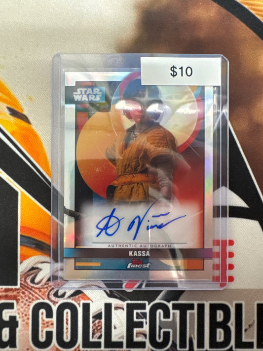 Topps Finest Star Wars Antonio Vina As Kassa Refractor Autograph