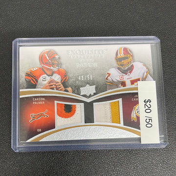 2009 NFL Upper Deck Exquisite Carson Palmer Jason Campbell Combo Patch /50