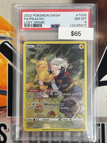 Pokémon Pikachu Trainer Gallery Lost Origin TG05/TG30 PSA 8
