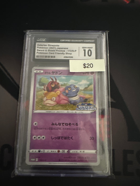 Pokemon Japanese Galarian Slowpoke 172/S-P CGC 10