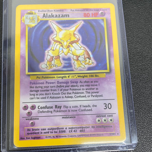 Pokemon Alakazam 1/102 base set