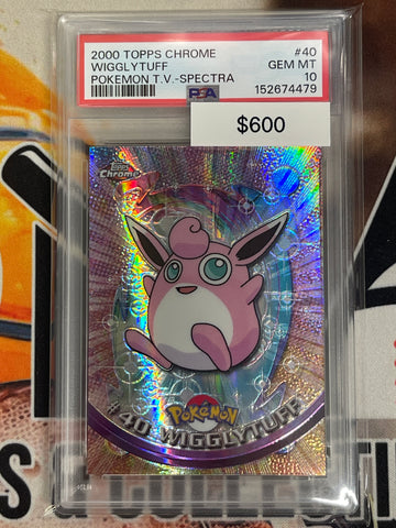 2000 Topps Chrome Pokémon Wigglytuff Spectra Refractor PSA 10
