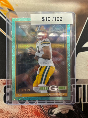 2026 Topps Flagship NFL Jordan Love Chrome Mojo Teal Refractor /199