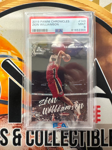 2019 Panini Chronicles NBA Zion Williamson Rookie PSA 9