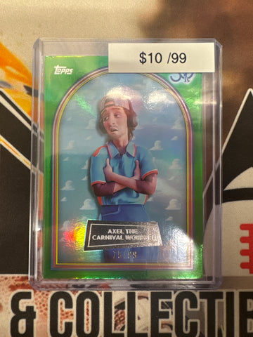 2026 Topps Toy Story 30th Anniversary Axel The Carnival Worker Green Foil /99