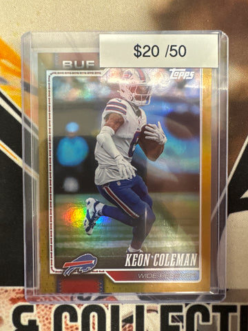 2026 Topps Flagship NFL Keon Coleman Gold Refractor /50