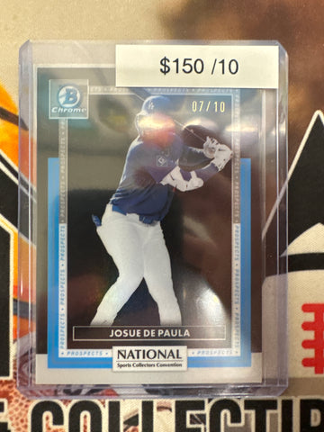 2026 Topps Bowman Chrome MLB X The National Josue De Paula Black Refractor /10