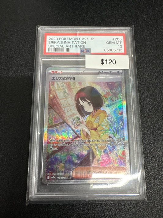 Pokemon Japanese Erika’s Invitation 206/165 PSA 10