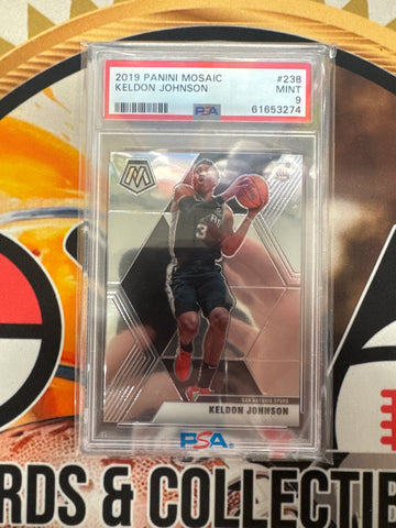 2019 Panini Mosaic NBA Keldon Johnson Rookie PSA 9