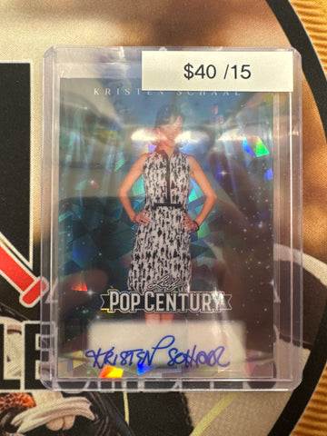 2026 Leaf Pop Century Kristen Schaal Cracked Ice Autograph 1/1
