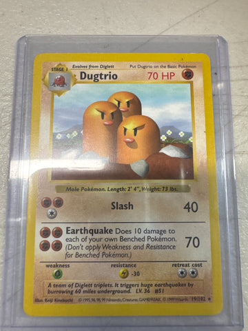 Pokemon Dugtrio 19/102 Shadowless LP