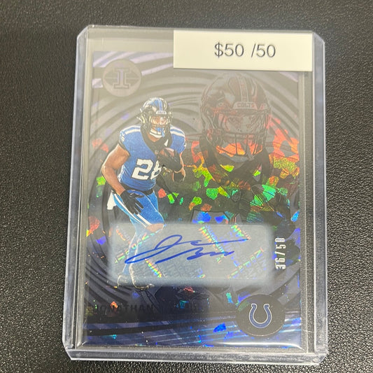 2023 NFL Illusions Jonathan Taylor Black Ice Auto /50