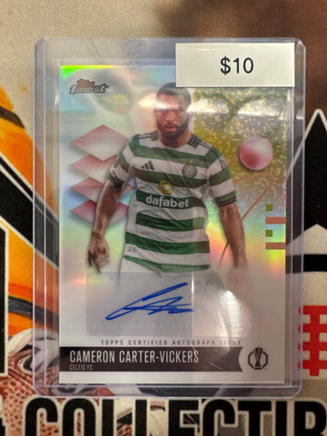 2026 Topps Finest Club Competitions UEFA Cameron Carter-Vickers Refractor Autograph