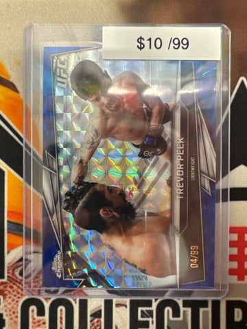 2026 Topps Chrome UFC Trevor Peek Blue Geometric Refractor /99