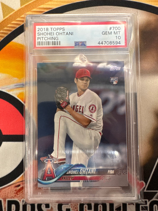 2018 Topps Shohei Ohtani Pitching Rookie PSA 10