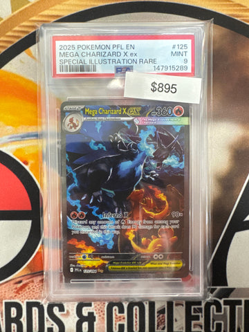 Pokemon Mega Charizard X ex 125/094 Phantasmal Flames PSA 9