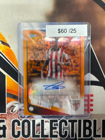2026 Topps Chrome Champions League Nico Williams Orange Refractor Autograph /25
