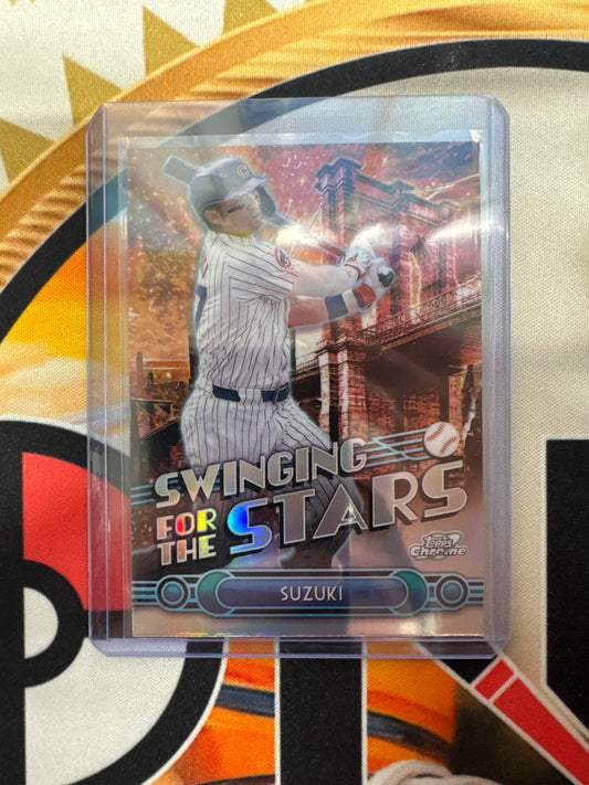 2025 Topps Chrome Cosmic MLB Seiya Suzuki Swinging For The Stars Refractor