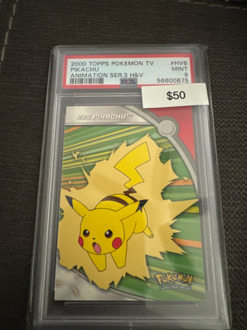 Pokemon Pikachu Topps TV animation series PSA 9