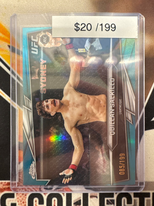 2026 Topps Chrome UFC Quillan Salkillo Rookie Aqua Refractor /199