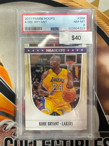 2011 Panini Hoops Basketball Kobe Bryant PSA 8
