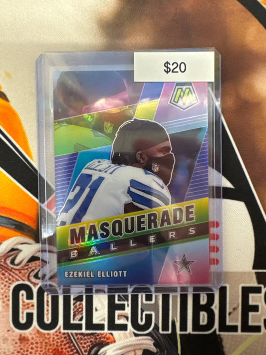 2021 Panini Mosaic NFL Ezekiel Elliott Masquerade Ballers