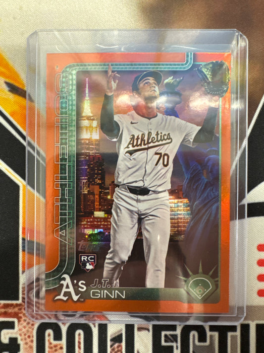 2025 Topps Series 2 MLB J.T. Ginn Rookie New York Orange Rainbow /25