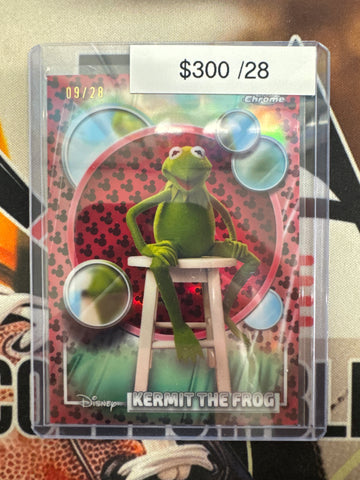 2026 Topps Chrome Disney Kermit The Frog Mickey Mouse Red And Black Refractor /28
