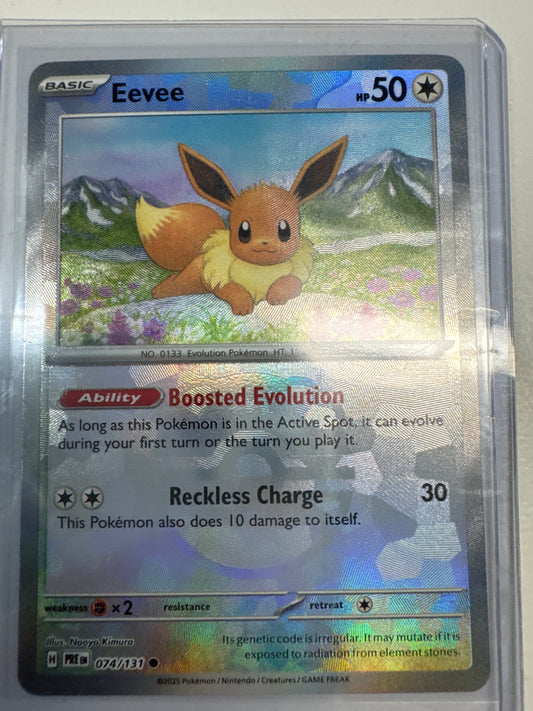 Pokemon Eevee 074/131 Master Ball Prismatic Evolutions