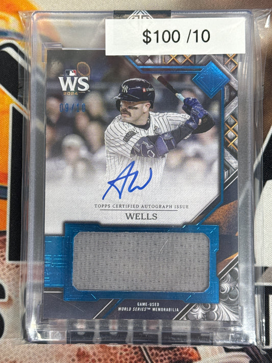 2025 Topps Transcendent Collection Austin Wells World Series Relic Autograph /10