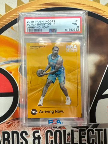 2019 Panini Hoops NBA PJ Washington Jr. Rookie Arriving Now PSA 9