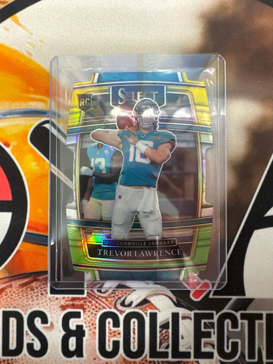 2021 Panini Select NFL Trevor Lawrence Rookie Tri-Color Die-Cut Concourse