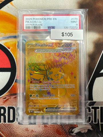 Pokemon Pikachu ex 179/131 Prismatic Evolutions PSA 9