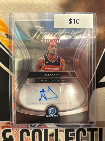 2025-26 Topps Bowman Chrome Basketball Alex Sarr Timeless Touch Autograph