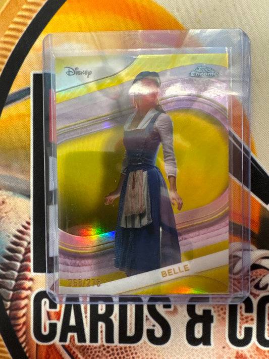 2025 Topps Chrome Disney Belle Yellow Refractor /275