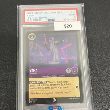 2023 Disney Lorcana Yzma Alchemist League Promo Holo PSA 9