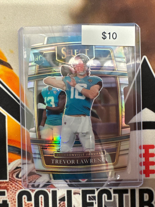 2021 Panini Select NFL Trevor Lawrence Concourse Rookie Die-Cut Silver Prizm