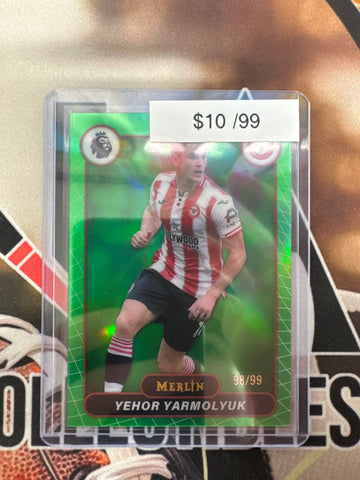 2026 Topps Merlin English Premier League Yehor Yarmolyuk Green Refractor /99