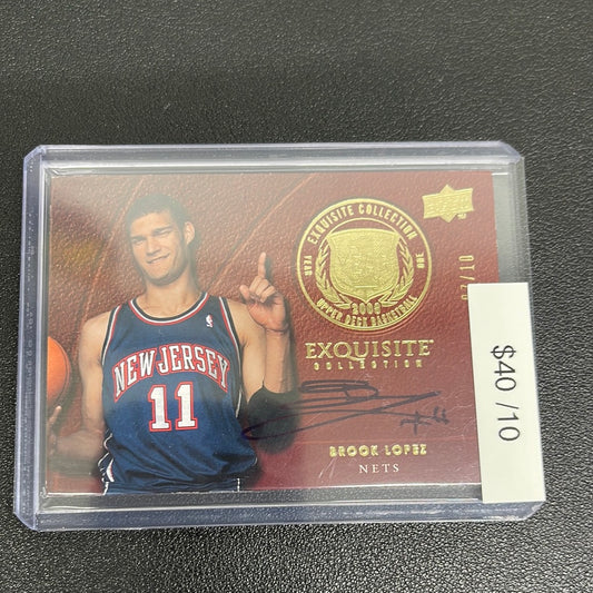 2008-09 Exquisite Brook Lopez Year One Auto /10