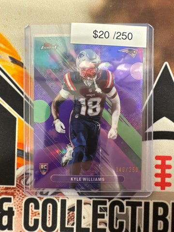 2025 Topps Finest NFL Kyle Williams Common Rookie Purple Refractor /250