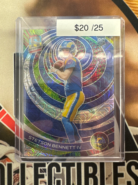 2023 Panini Spectra NFL Stetson Bennett IV Rookie Dragon Scale Mojo Prizm /25
