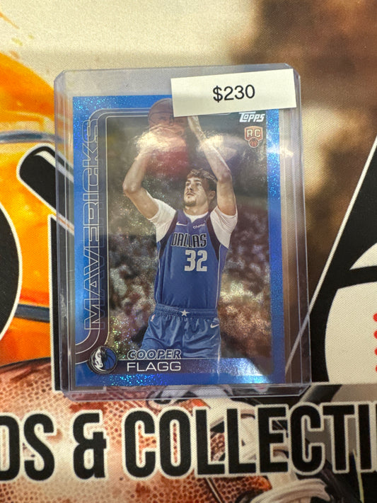2025 Topps NBA Cooper Flagg Rookie Blue Shimmer Color Match
