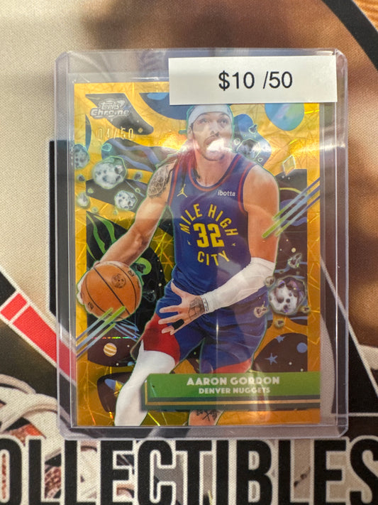 2026 Topps Chrome Cosmic NBA Aaron Gordon Gold Cosmic Dust /50