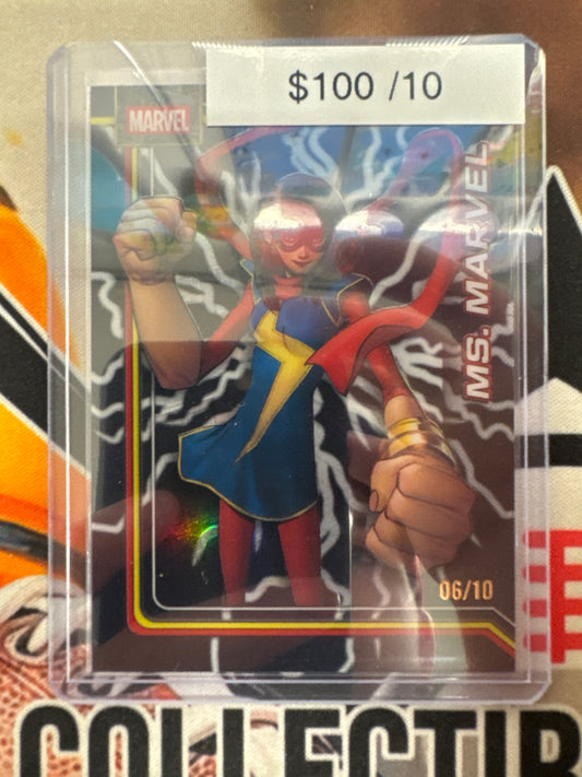 2026 Topps Chrome Marvel Ms. Marvel Black Spiderman Refractor /10