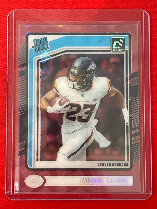 2024 Donruss Clearly Football Audric Estime Rookie-Fractor