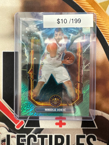 2026 Topps Chrome Cosmic NBA Nikola Jokic Extraterrestrial Talent Aqua Shimmer Refractor /199