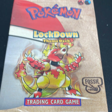 Pokémon Fossil Lockdown theme deck red logo