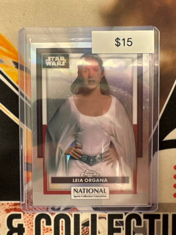 2026 Topps Chrome Star Wars X The National Leia Organa Refractor